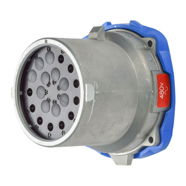 17-68091 - DN20c INLET METAL SIZE 5 IP 54/55 9P+G 20A 480 VAC/130 VDC 60 Hz